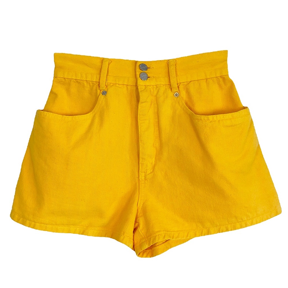 BeBop Women's High Waist Yellow Shorts